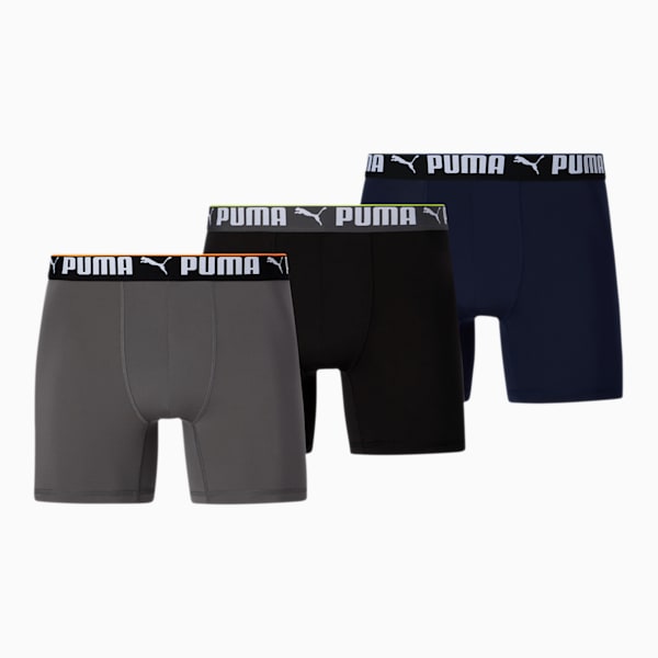 Athletic Men's Boxer Briefs [3 Pack], BLUE / BLACK, extralarge